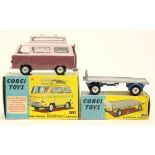 Corgi: A boxed Ford Thames 'Airborne' Caravan, 420, lilac livery, vehicle good,