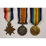 WW1 British Trio Medal Group to S4-041900 Pte (Later Cpl) F Butterill,