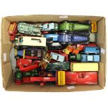 Diecast: One box of assorted playworn vehicles to include Dinky and Matchbox examples.