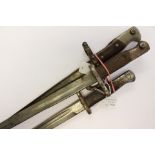 French Gras M1874 pattern bayonet, dated 1878 to spine of 510mm long blade,