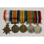 WW1 & WW2 British Medal Group to F819 AJ Yarnold, AM 1, RNAS/RAF comprising of 1914-15 Star,