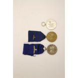 WW2 Third Reich Three Heer Long Service Medals. Four years x 2 and one 12 year.