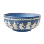 Sir Stanley Matthews Collection: A blue and white Wedgwood bowl,