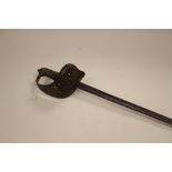 Victorian Army Officers Sword. 82cm etched blade. Shagreen grip minus grip wire. No scabbard.