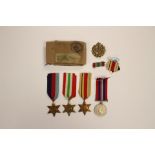 WW2 British medal group to A.J. Drew RAF. 1939-45 Star, Africa Star, Italy Star and War Medal.