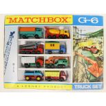 Matchbox: A boxed G-6 Truck Set, comprising eight vehicles, cellophane missing.