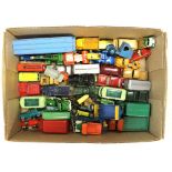 Matchbox: One box of assorted, playworn Matchbox Lesney unboxed cars of varying examples.