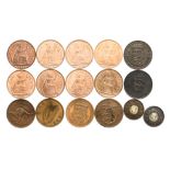 1953, 1961, 1962, 1963, 1964, 1965, 1966, 1967 Elizabeth II Pennies, 2 x Victoria model Pennies,