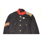 Victorian Derbyshire Yeomany Blue Patrol jacket. Rank of Sgt. One Chain Mail shoulder strap remains.