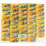 Matchbox: One box of boxed Superfast cars comprising: 5E, 52C, 23E, 35C, 45C, 20D, 56C, 22D, 8F,