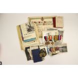 WW2 British Medal Group to 640053 Clp F Wellbourne, RAF : 1939-45 Star, Africa Star, Italy Star,