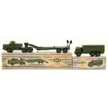 Dinky: A boxed Tank Transporter, 660, box worn and a boxed 10-Ton Army Truck, 622,