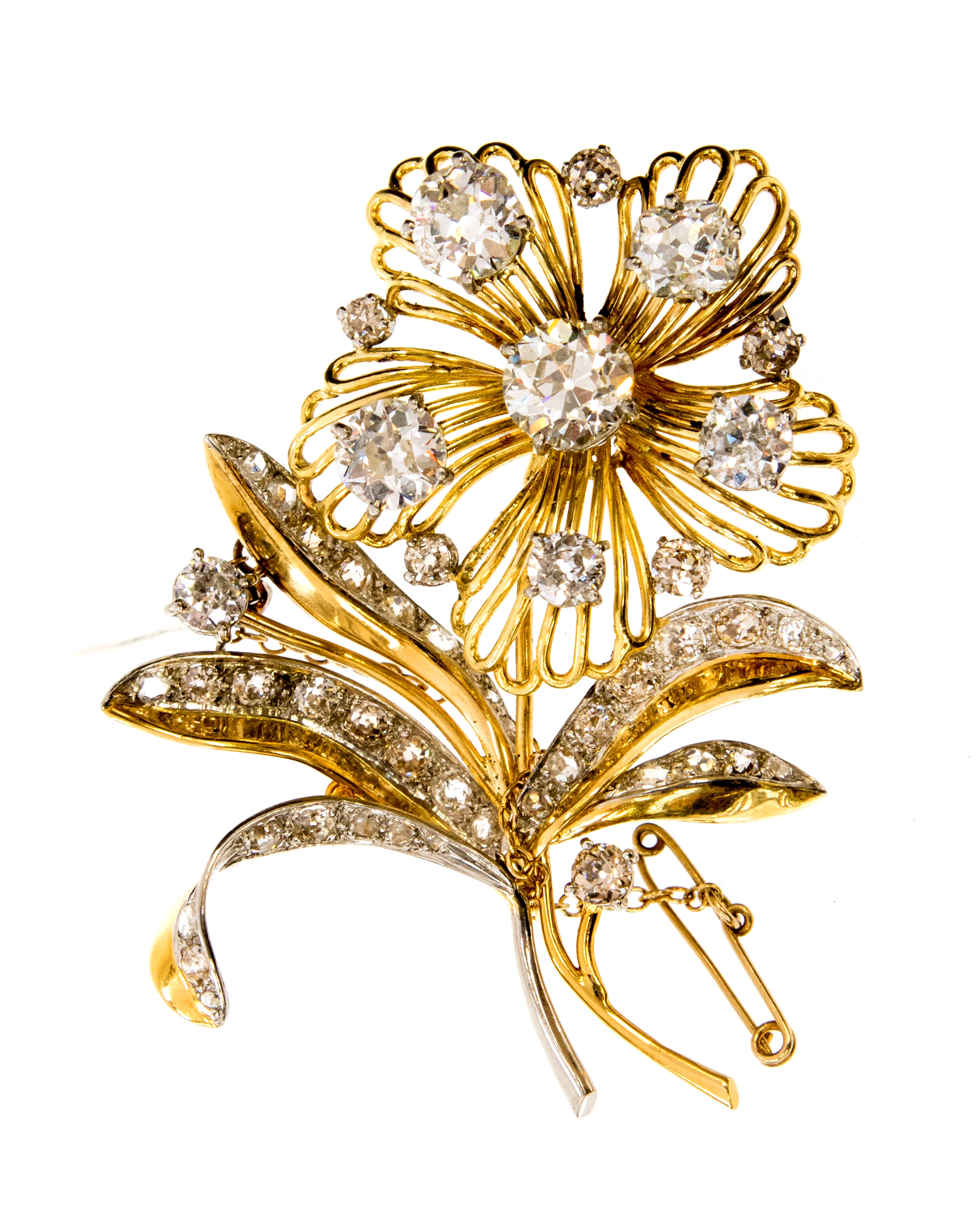 **REOFFER IN JANUARY A&C £7,000 -£10,000** A circa 1950s stylised diamond spray brooch,