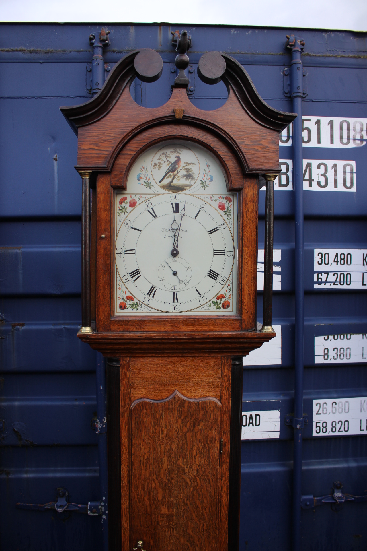 A George III oak 30 hour longcase clock, the dial inscribed 'J&W Blaylock, Longtown', - Image 2 of 2
