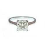 **REOFFER IN JANUARY A&C £6,000 - £8,000** A diamond solitaire platinum ring,