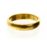 An 18ct gold Tiffany wedding band, approximately 4mm wide, ring size R, weight 7.