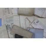 A quantity of indentures, vellum and paper, 18th Century to early 20th Century,