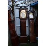 A George III oak eight day longcase clock, the dial inscribed 'John Blaylock, Longtown',