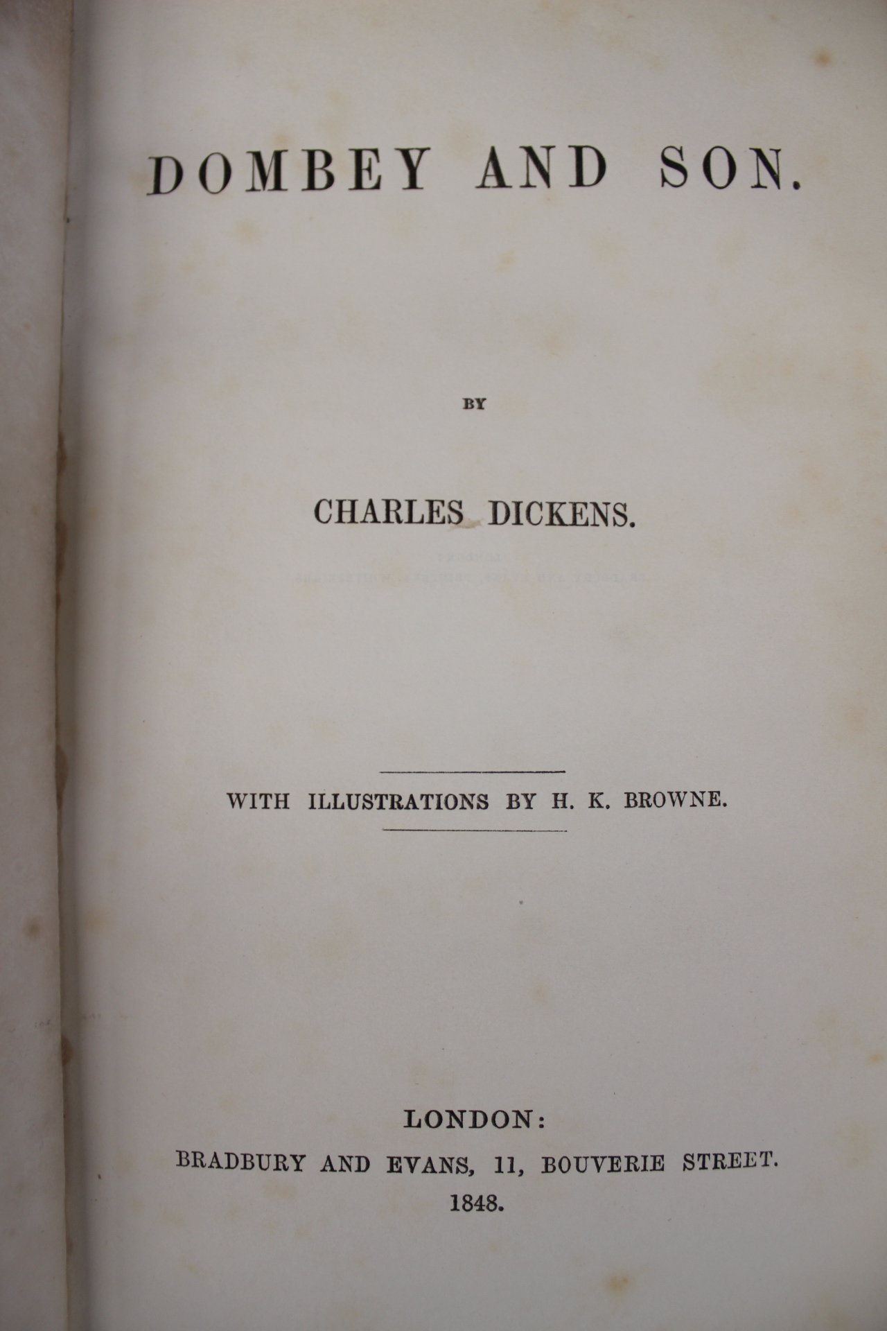 Dickens (Charles), first editions: 'Dombey and Son', London: Bradbury & Evans, 1848, octavo, - Image 5 of 5