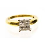 **REOFFER IN JANUARY A&C £600-£900** An 18k diamond ring,