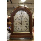 Whitehurst & Son, Derby, a circa 1830 mahogany bracket clock with key and pendulum,