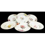 Chamberlains, Worcester florally embossed dessert plates,