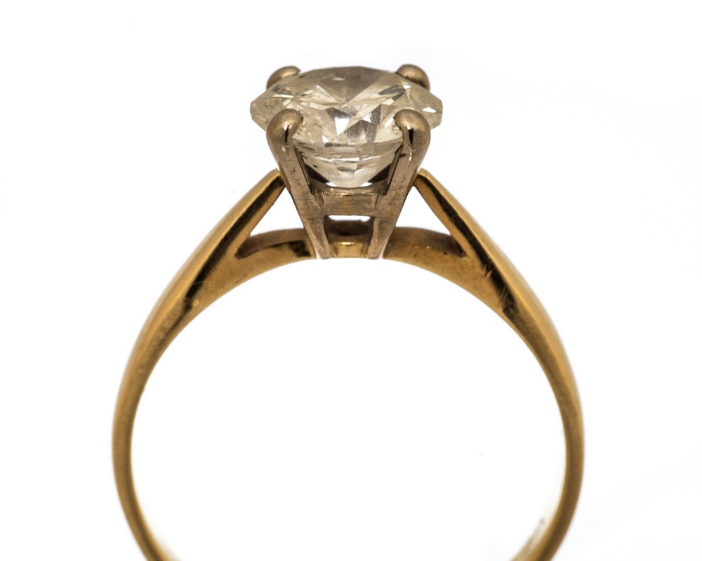 **REOFFER IN JANUARY A&C £1,500-£2000** A diamond solitaire 18ct gold ring,