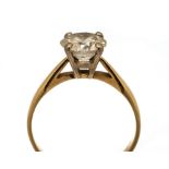 **REOFFER IN JANUARY A&C £1,500-£2000** A diamond solitaire 18ct gold ring,