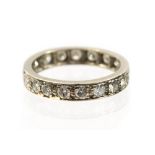 A diamond full eternity ring, nineteen round brilliant cut diamonds,