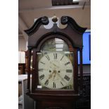 A George III oak eight day longcase clock,