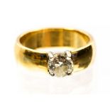 **REOFFER IN JANUARY A&C £400-£600** A solitaire diamond ring,