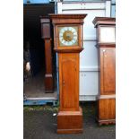 A George III oak 30 hour longcase clock, the dial inscribed 'Lannie,