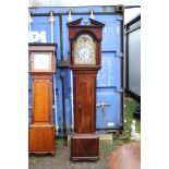 A George III mahogany eight day longcase clock, the dial inscribed 'Joshua Harrocks, Lancaster',