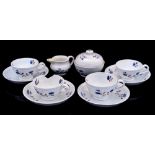 A Staffordshire Pearlware toy tea set including four cups and saucers,