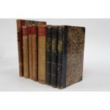 Small collection of antiquarian 19th-century Italian books, attractive leather bindings,