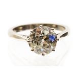 **REOFFER IN JANUARY A&C £10,000 - £15,000** A diamond solitaire platinum ring,