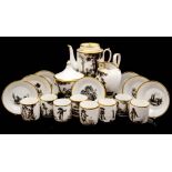 A Continental Swiss coffee service, circa 1825,