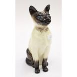 A Beswick fireside Siamese cat, 2139, seated.