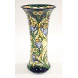 A Moorcroft 1st quality Prestige limited edition 16/20 vase in the blue Tulip pattern,