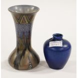 A George Clews chamelion ware trumpet vase, cuirca 1935-40,