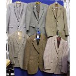 Six jackets to include all Harris Tweed - Dunne and Co, Alexander (House of Fraser) Dormie,