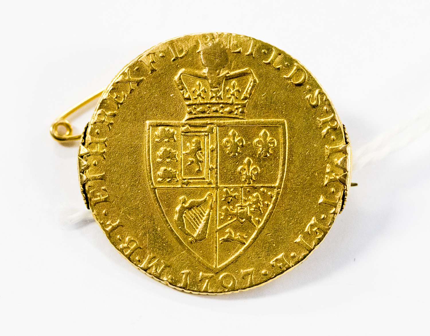 A 1797 Georgian coin made into a brooch,