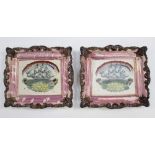 A pair of 19th Century Sunderland lustre plaques,