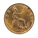 1875 Victoria Penny (obverse 8 - reverse H)