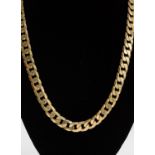 A 9ct heavy weight gentleman's curb necklace, with a length of approx 20'',