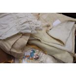 A child's cream fine wool Cape by "Vyella", decorated with cream crochet embroiderie,