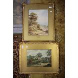 Pair of framed watercolours,