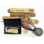 A collectors lot of small tools to include a British Railways Timken oil level indicator ,