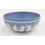 Sir Stanley Matthews Collection: A blue and white Wedgwood bowl,