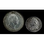 1739 George II Maundy Penny and 1836 William IIII Groat